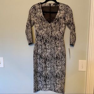 NEW FRENCH CONNECTION Black & White Dress Size 0